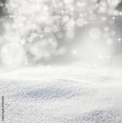 Abstract holiday background with snow © Melinda Nagy