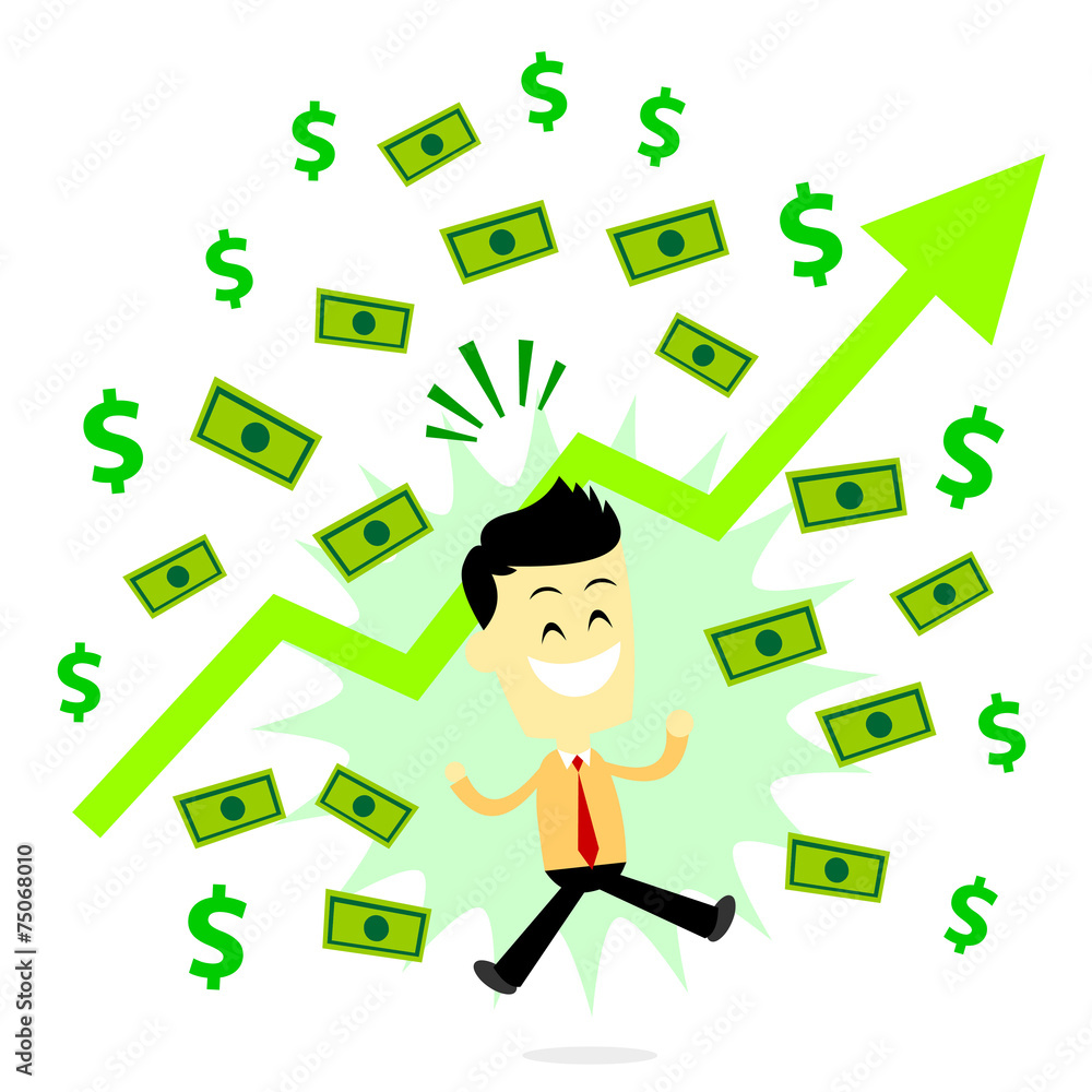 Man Making Profit in Business Man Making Profit in Business