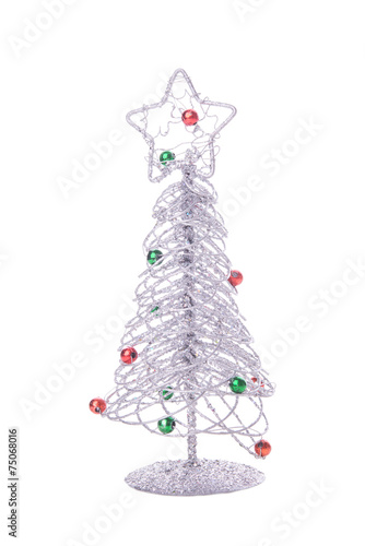 silver toy Christmas tree
