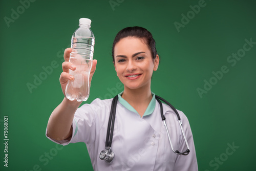 woman doctor in white smock