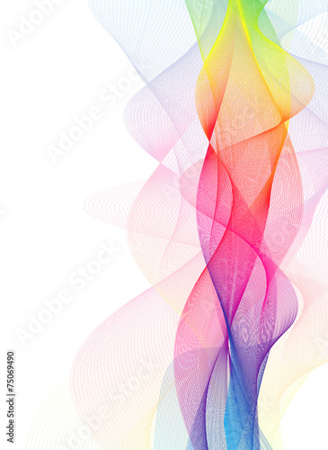 rainbow colorful gradient light waves line bright abstract