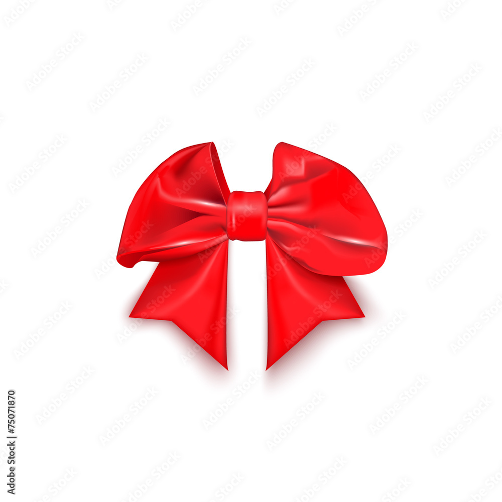 shiny satin red bow with ribbon shiny satin red bow with ribbon