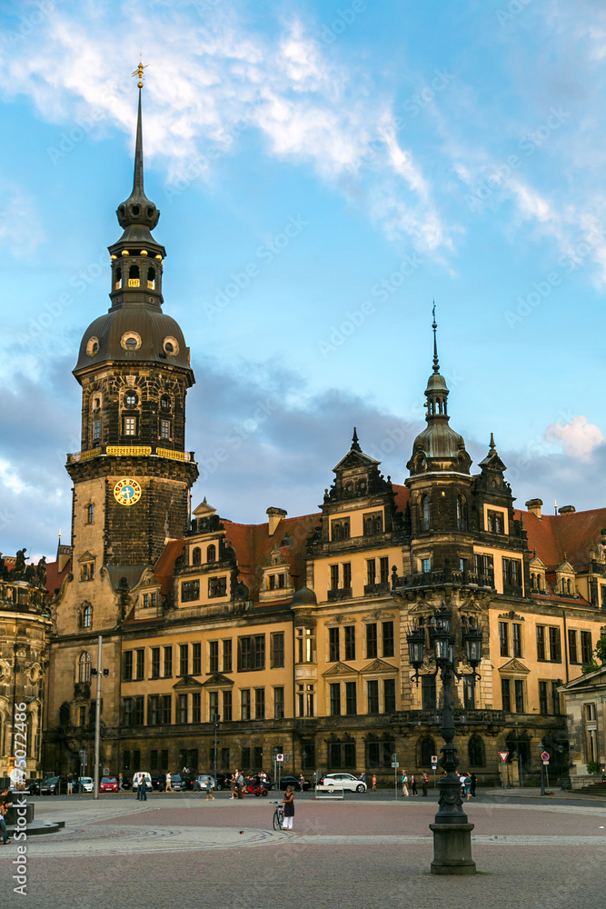 Fototapeta premium Sunset view of Dresden.
