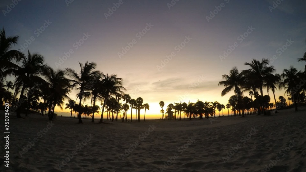 sunset over the tropical beach sunset over the tropical beach