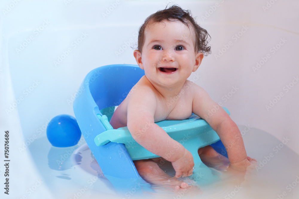 Baby having a bath Baby having a bath