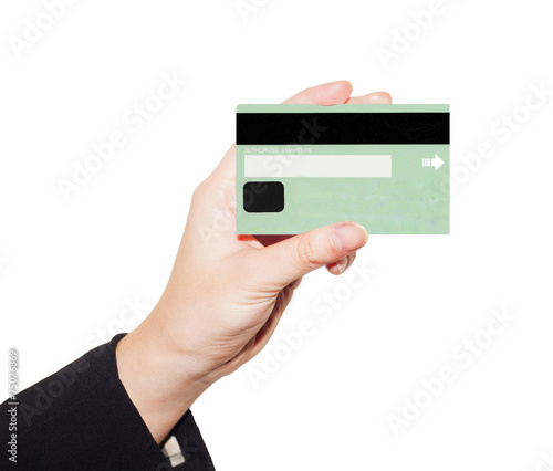 hand holding credit card