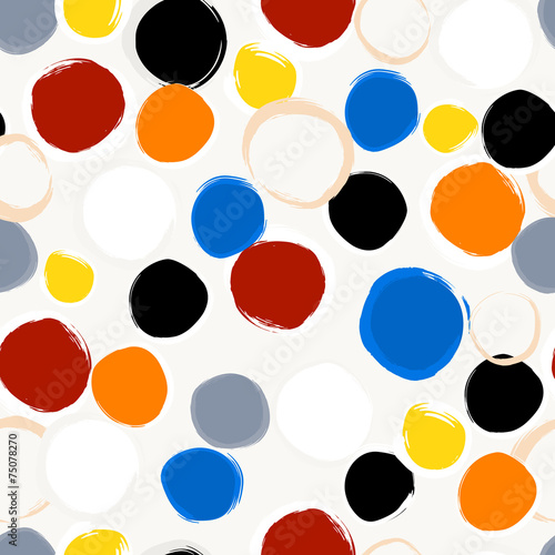 seamless polka dots background  vector illustration