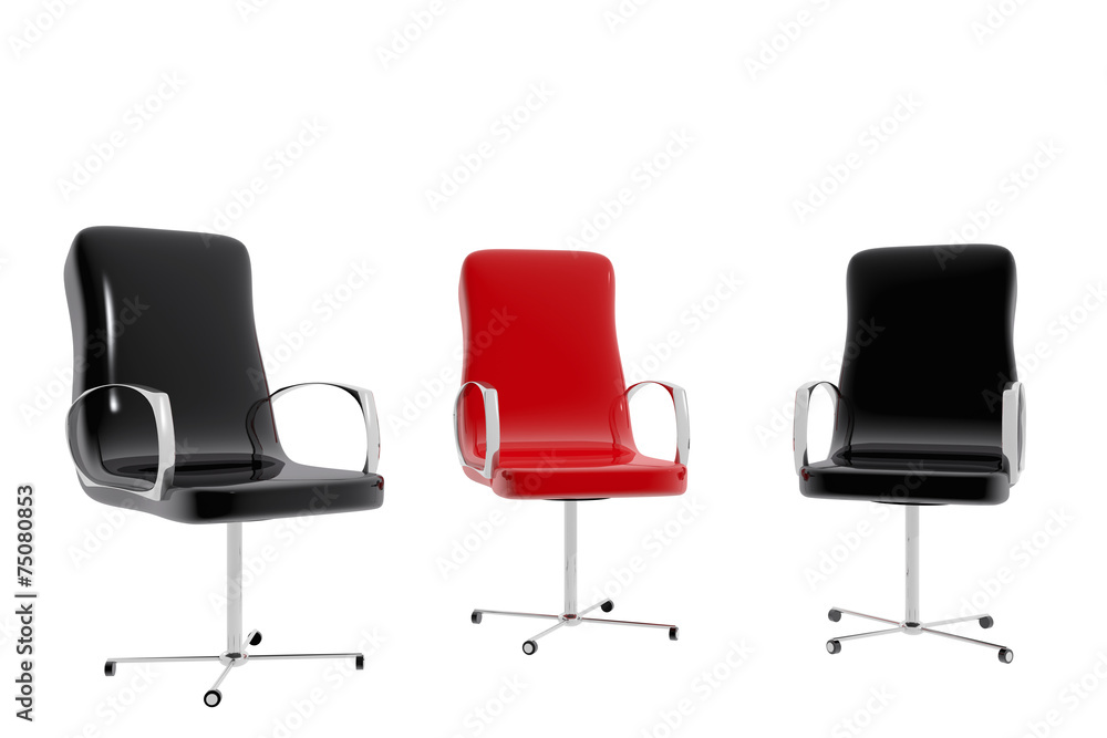 Obraz premium Office chairs. job interview concept
