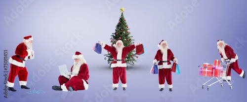 Composite image of different santas © WavebreakMediaMicro