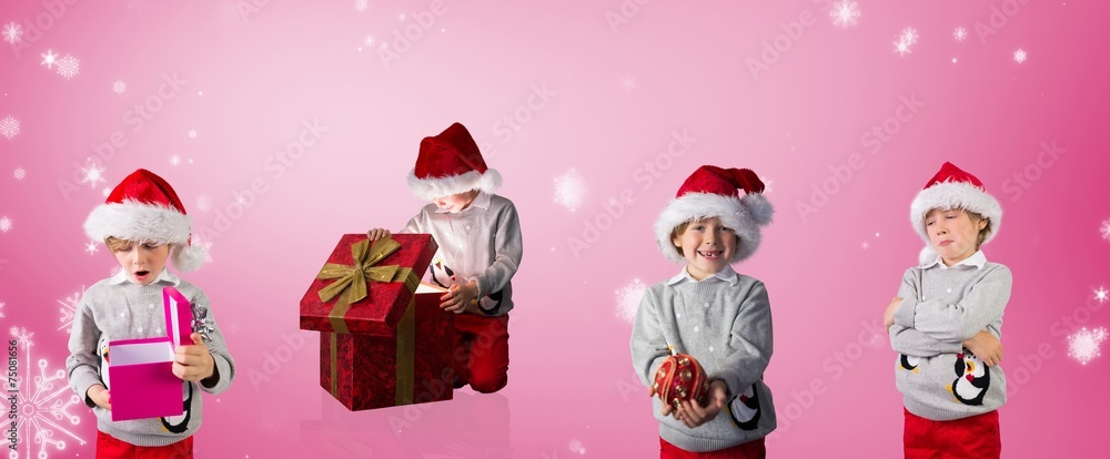 Fototapeta premium Composite image of different festive boys
