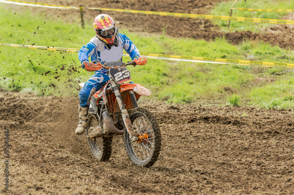 Fototapeta premium Carrera de motocross