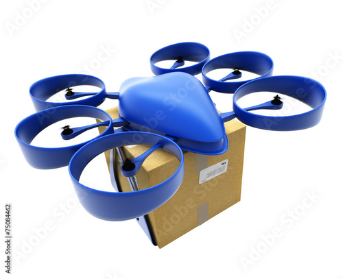 Commercial drone with box