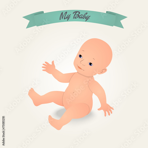 congratulations card for a boy, vector