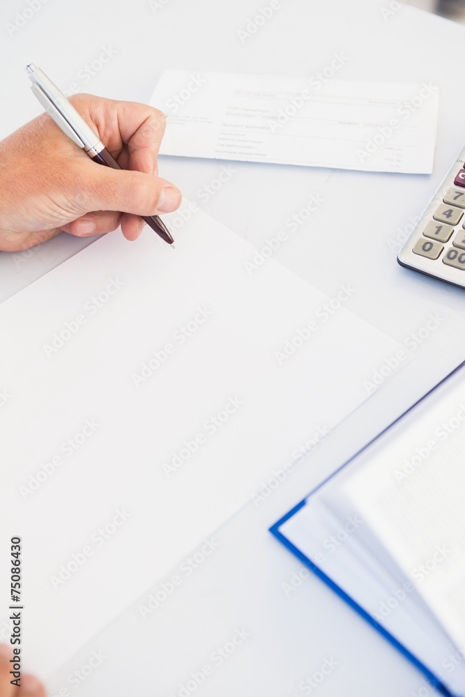 Hand writing with a pencil Hand writing with a pencil
