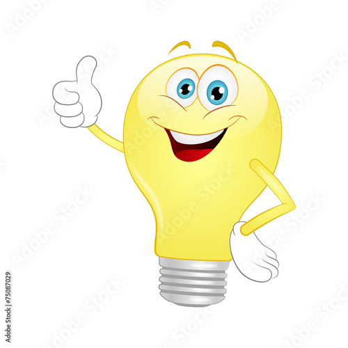 Cartoon light bulb