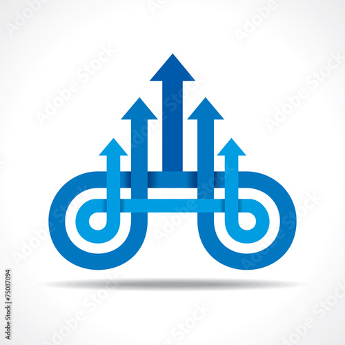 Business icon with arrow stock vector