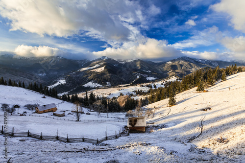 Beautiful winter landscape in the mountains © Dmytro Kosmenko