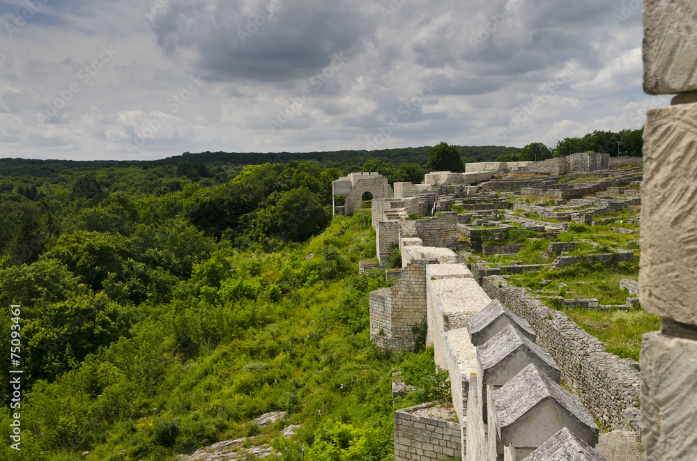 Ancient ruins of a medieval fortress