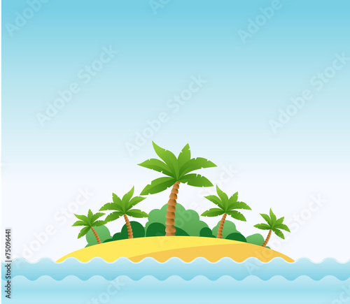 Illustration of Tropical Island