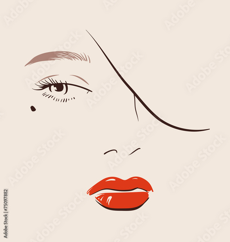 beautiful woman face