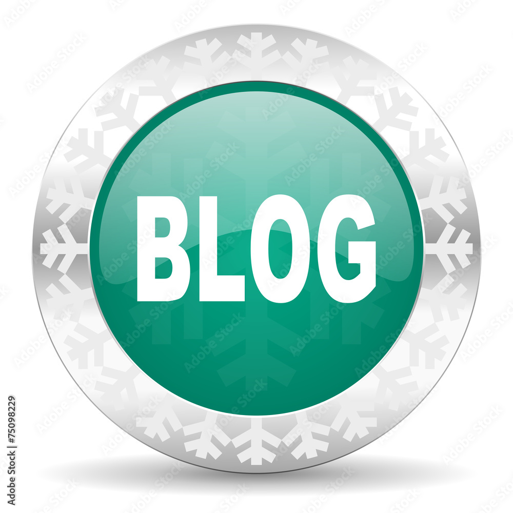 blog green icon, christmas button blog green icon, christmas button