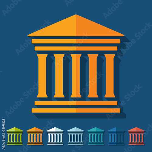Flat design: courthouse