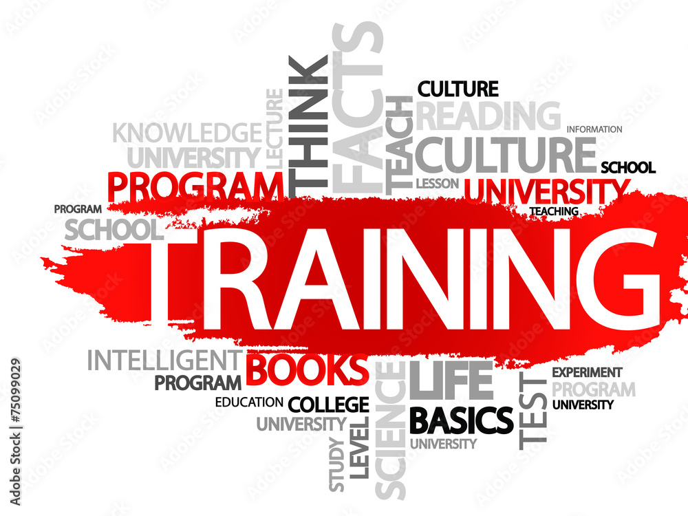 Fototapeta premium TRAINING. Word business collage, vector background
