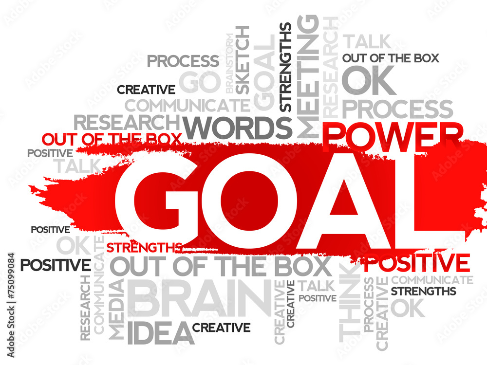 Obraz premium GOAL. Word business collage, vector background