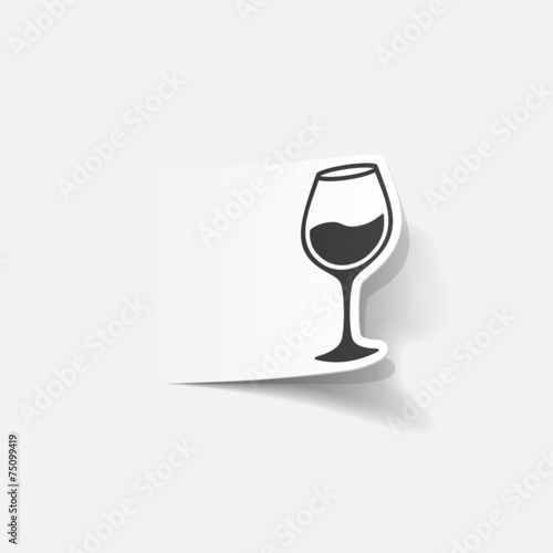 realistic design element: wineglass