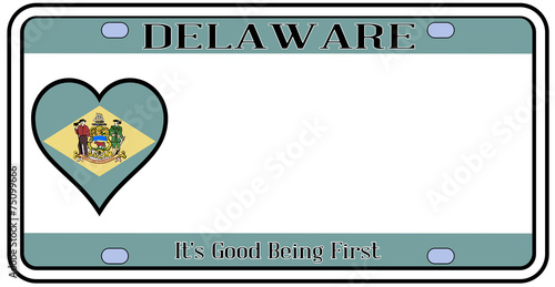 Delaware State License Plate