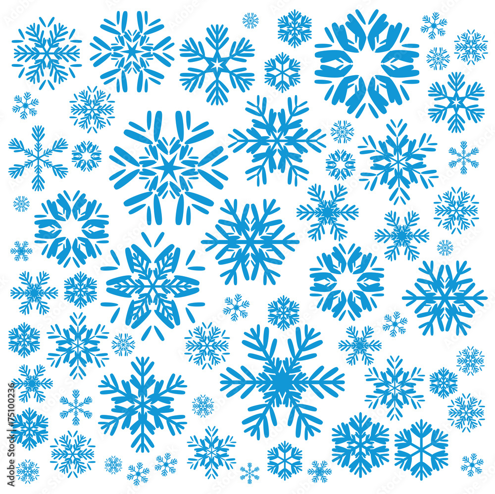 Snowflakes and Christmas background Snowflakes and Christmas background