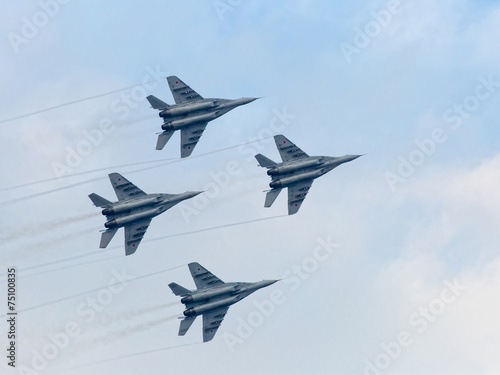 Russian military jet planes in sky