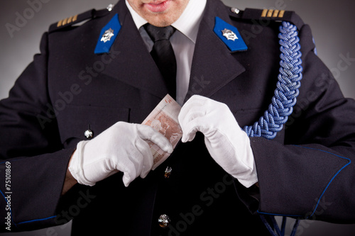 Fotografia elegant soldier wearing uniform