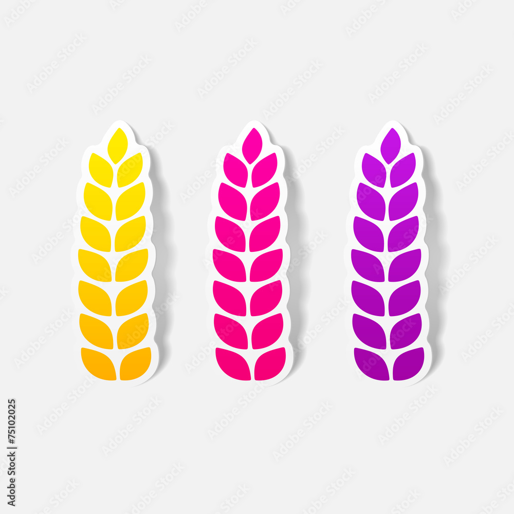 realistic design element: ears of wheat