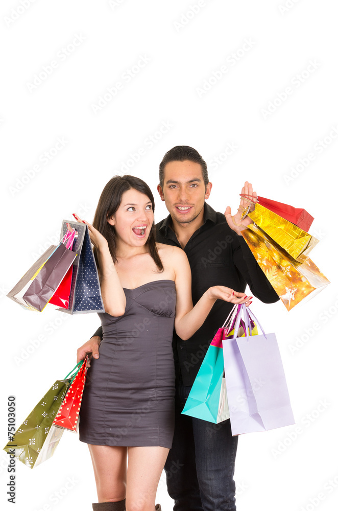 attractive young couple shopping attractive young couple shopping