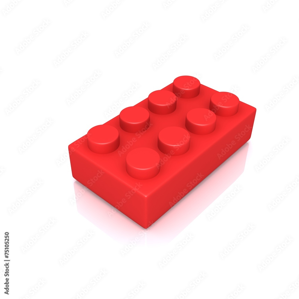Plastic building blocks 3d illustration Plastic building blocks 3d illustration