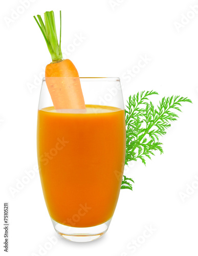 Fototapeta carrot juice isolated on white