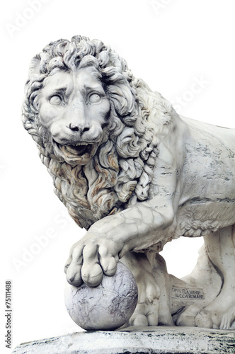 Isolated figure of Lion located in Florence