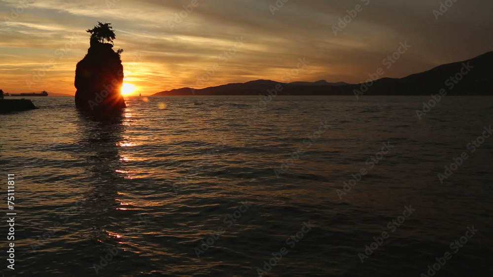 Siwash Rock Sunset, Stanley Park
