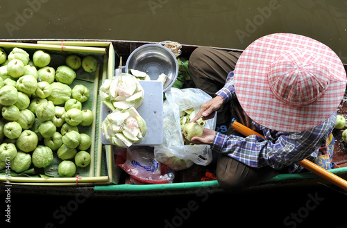Guava seller on boat