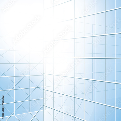 transparent vector windows - blue fasade