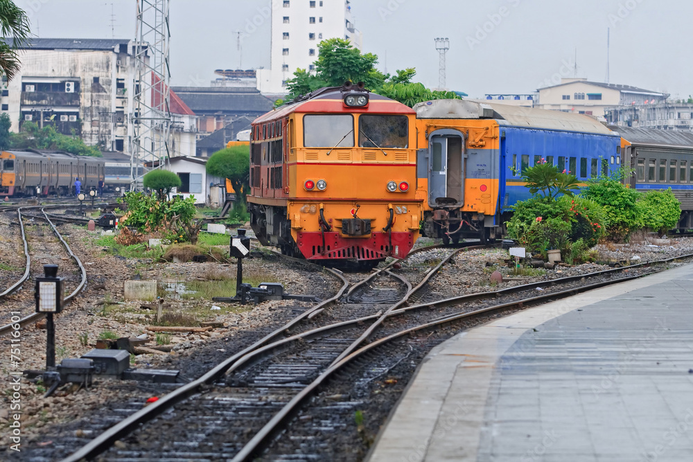 Fototapeta premium Diesel locomotive train