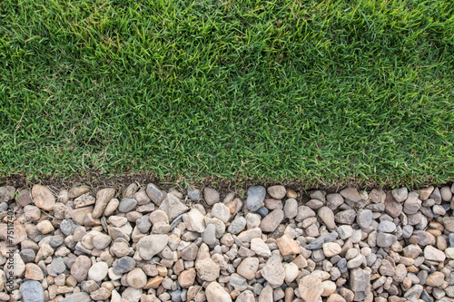 Grass with gravel