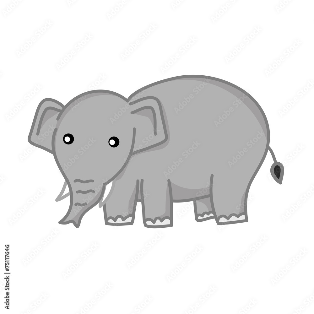 cute elephant isolated illustration