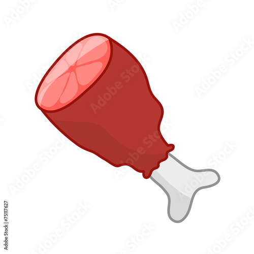 meat isolated illustration