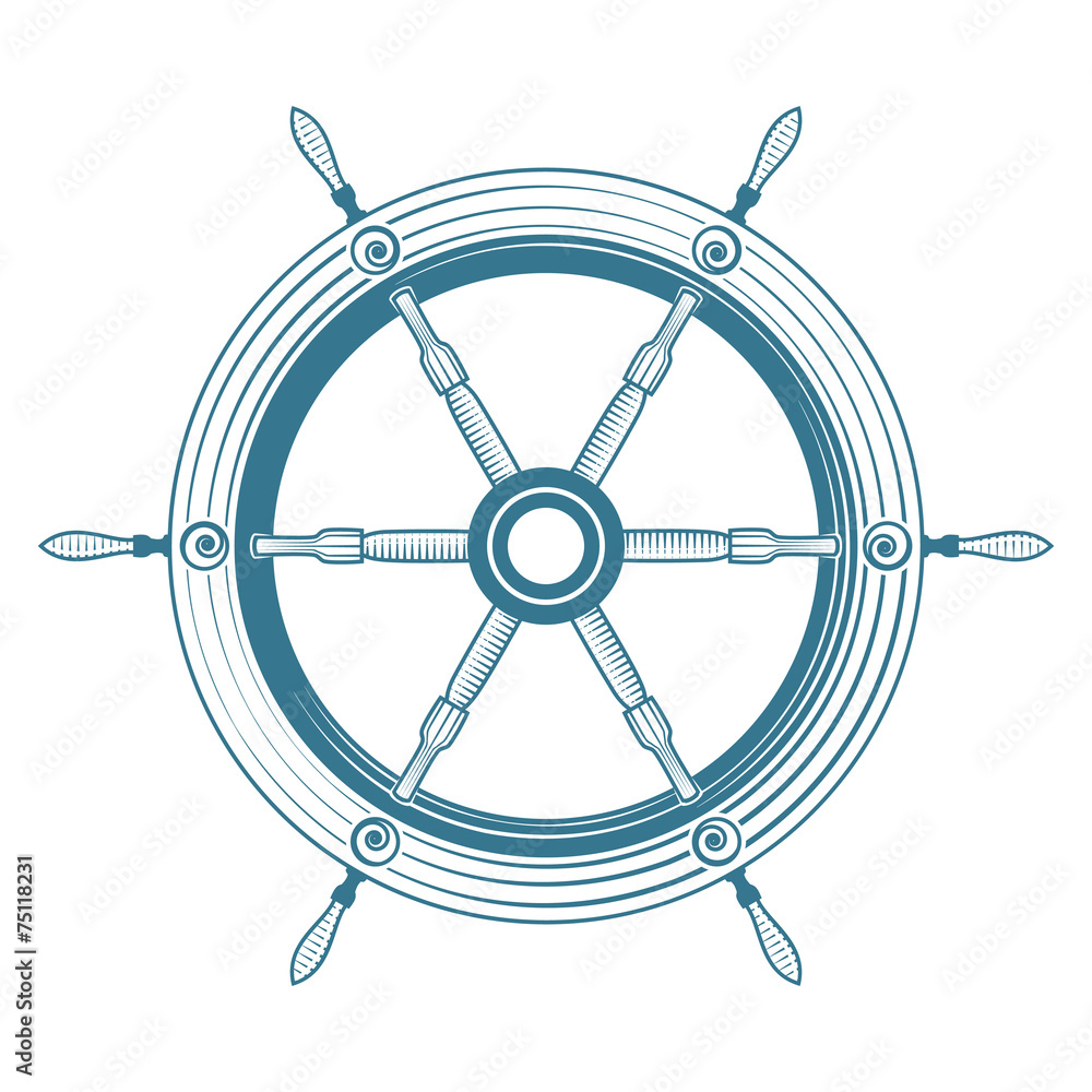 Naklejka premium helm boat