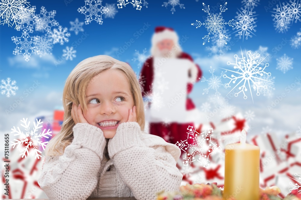 Composite image of cute little girl Composite image of cute little girl