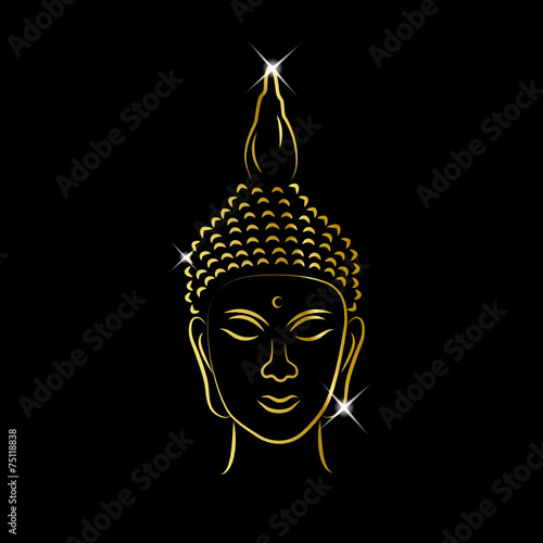 buddha kopf gold