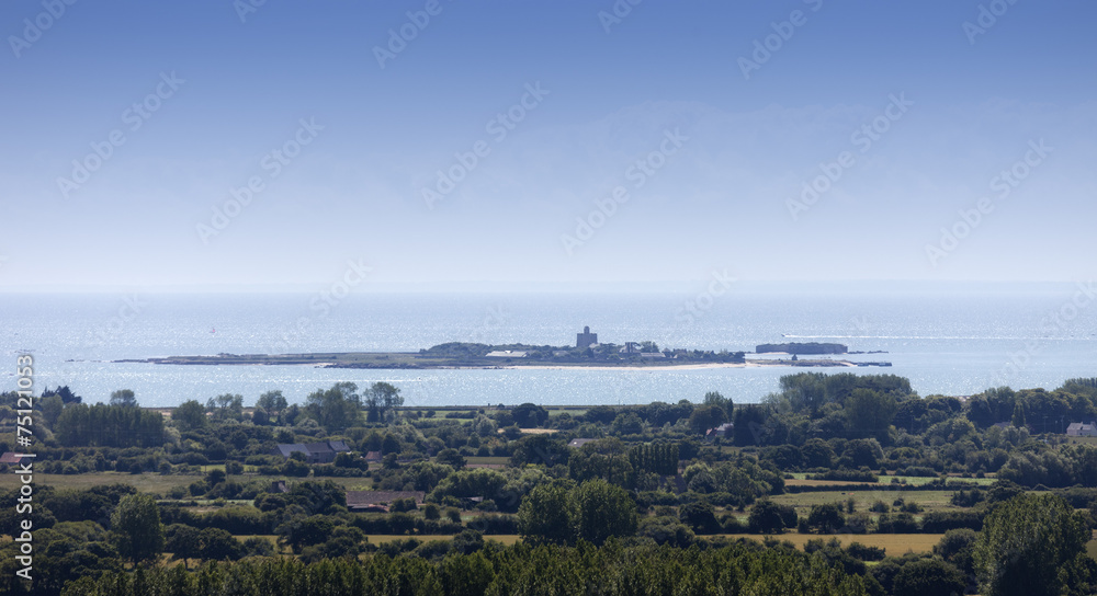 Panoramic View of Peninsula Cotentin in Basse Normandy, France