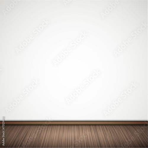 Vector wall with wooden floor.